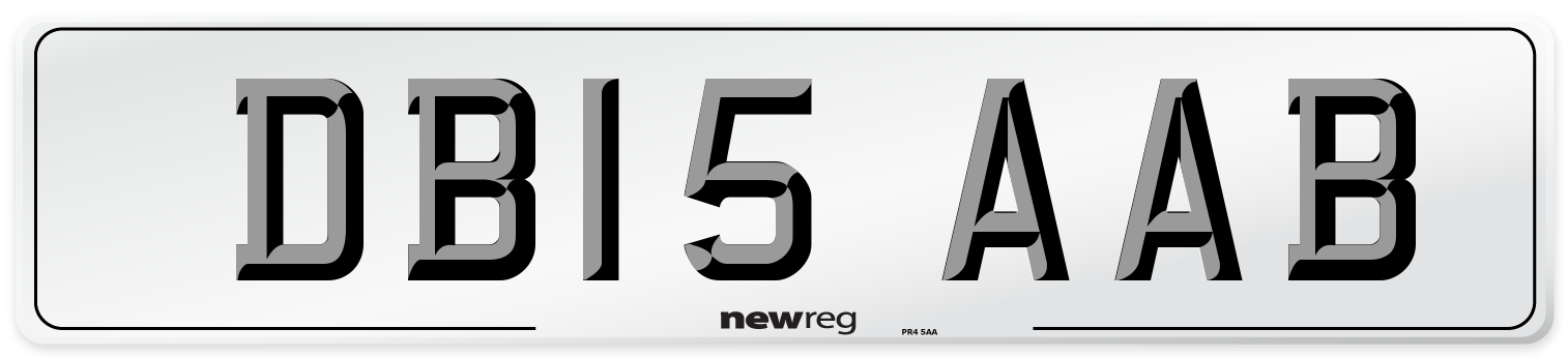 DB15 AAB Number Plate from New Reg